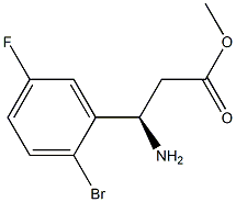 METHYL (3R)-3-AMINO-3-(2-BROMO-5-FLUOROPHENYL)PROPANOATE 结构式