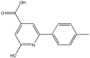 2-HYDROXY-6-P-TOLYLPYRIDINE-4-CARBOXYLIC ACID 结构式