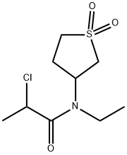 2-氯-N-(1,1-二氧-1Λ6-硫戊环-3-基)-N-乙基丙酰胺 结构式