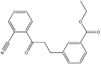 3-(3-CARBOETHOXYPHENYL)-2'-CYANOPROPIOPHENONE 结构式