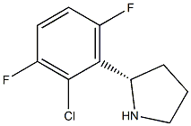 (2S)-2-(2-Chloro-3,6-difluorophenyl)pyrrolidine 结构式