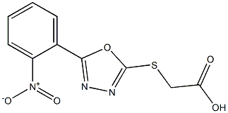 ([5-(2-NITROPHENYL)-1,3,4-OXADIAZOL-2-YL]THIO)ACETIC ACID 结构式