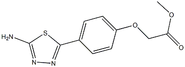 [4-(5-AMINO-[1,3,4]THIADIAZOL-2-YL)-PHENOXY]-ACETIC ACID METHYL ESTER 结构式