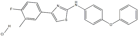 (4-(4-FLUORO-3-METHYLPHENYL)(2,5-THIAZOLYL))(4-PHENOXYPHENYL)AMINE, HYDROCHLORIDE 结构式