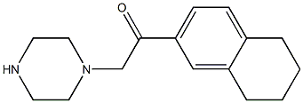 2-PIPERAZIN-1-YL-1-(5,6,7,8-TETRAHYDRONAPHTHALEN-2-YL)ETHANONE 结构式