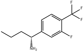 (1R)-1-[3-FLUORO-4-(TRIFLUOROMETHYL)PHENYL]BUTYLAMINE 结构式