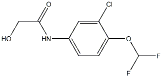 N-[3-CHLORO-4-(DIFLUOROMETHOXY)PHENYL]-2-HYDROXYACETAMIDE 结构式