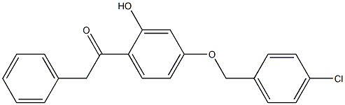 1-(4-(4-CHLOROBENZYLOXY)-2-HYDROXYPHENYL)-2-PHENYLETHANONE 结构式