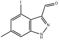 4-IODO-6-METHYL-3-(1H)INDAZOLE CARBOXALDEHYDE 结构式