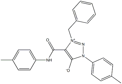 1-Benzyl-3-p-tolyl-5-(p-tolylcarbamoyl)-3H-1,2,3-triazol-1-ium-4-olate 结构式