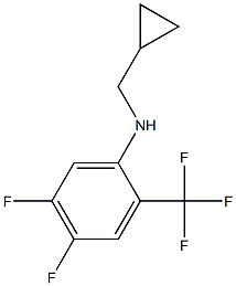 (1S)[4,5-DIFLUORO-2-(TRIFLUOROMETHYL)PHENYL]CYCLOPROPYLMETHYLAMINE 结构式