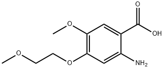 2-氨基-5-甲氧基-4-(2-甲氧基乙氧基)苯甲酸 结构式