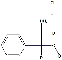 (+/-)-Norephedrine-d3 hydrochloride 结构式