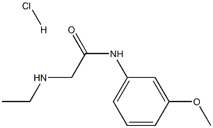 2-(ETHYLAMINO)-N-(3-METHOXYPHENYL)ACETAMIDE HYDROCHLORIDE 结构式