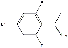(1S)-1-(4,6-DIBROMO-2-FLUOROPHENYL)ETHYLAMINE 结构式