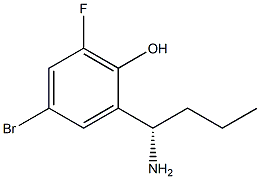 2-((1S)-1-AMINOBUTYL)-4-BROMO-6-FLUOROPHENOL 结构式