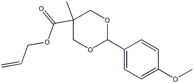 ALLYL 2-(4-METHOXYPHENYL)-5-METHYL-1,3-DIOXANE-5-CARBOXYLATE 结构式