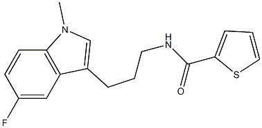 N-[3-(5-FLUORO-1-METHYL-1H-INDOL-3-YL)PROPYL]THIOPHENE-2-CARBOXAMIDE 结构式