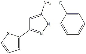 1-(2-FLUOROPHENYL)-3-THIEN-2-YL-1H-PYRAZOL-5-AMINE 结构式