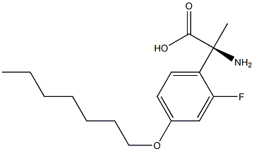 (2S)-2-AMINO-2-(2-FLUORO-4-HEPTYLOXYPHENYL)PROPANOIC ACID 结构式