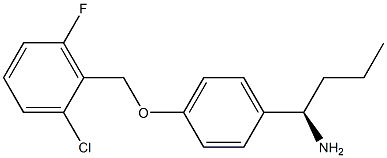 (1R)-1-(4-[(2-CHLORO-6-FLUOROPHENYL)METHOXY]PHENYL)BUTYLAMINE 结构式