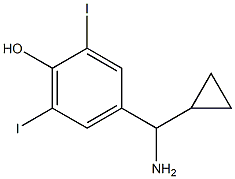 4-((1S)AMINOCYCLOPROPYLMETHYL)-2,6-DIIODOPHENOL 结构式