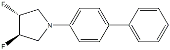 (3R,4R)-1-(1,1'-BIPHENYL-4-YL)-3,4-DIFLUOROPYRROLIDINE 结构式