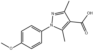 1-(4-甲氧基苯基)-3,5-二甲基-1H-吡唑-4-羧酸 结构式