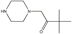 3,3-DIMETHYL-1-PIPERAZIN-1-YLBUTAN-2-ONE 结构式