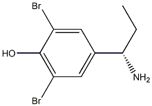 4-((1S)-1-AMINOPROPYL)-2,6-DIBROMOPHENOL 结构式