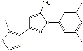 1-(3,5-DIMETHYLPHENYL)-3-(2-METHYL-3-FURYL)-1H-PYRAZOL-5-AMINE 结构式