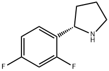 (S)-2-(2,4-二氟苯基)吡咯烷 结构式