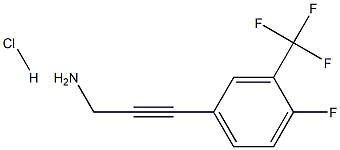 (4-FLUORO-3-TRIFLUOROMETHYL-PHENYL)-PROP-2-YNYL-AMINE HYDROCHLORIDE 结构式