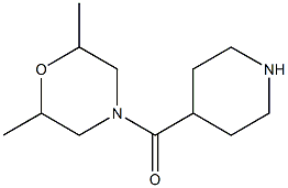 2,6-DIMETHYL-4-(PIPERIDIN-4-YLCARBONYL)MORPHOLINE 结构式