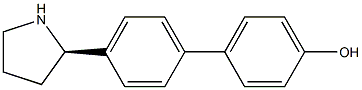 4-[4-((2R)PYRROLIDIN-2-YL)PHENYL]PHENOL 结构式