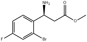 Methyl (3S)-3-amino-3-(2-bromo-4-fluorophenyl)propanoate 结构式