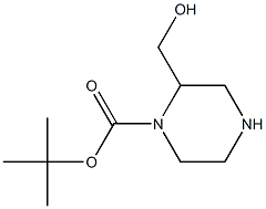 2-Hydroxymethyl-piperazine-1-carboxylic acid tert-butyl ester 结构式