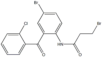 3-BROMO-N-[4-BROMO-2-(2-CHLOROBENZOYL)PHENYL]PROPANAMIDE 结构式