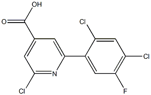 2-CHLORO-6-(2,4-DICHLORO-5-FLUOROPHENYL)PYRIDINE-4-CARBOXYLIC ACID 结构式