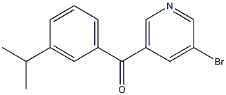 3-BROMO-5-(3-ISOPROPYLBENZOYL)PYRIDINE 结构式