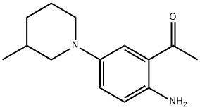 1-(2-氨基-5-(3-甲基哌啶-1-基)苯基)乙烷-1-酮 结构式