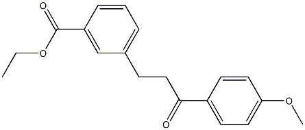 3-(3-CARBOETHOXYPHENYL)-4'-METHOXYPROPIOPHENONE 结构式