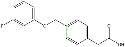 4-(3-氟苯氧基甲基)苯基乙酸 结构式