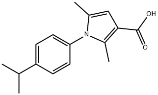 2,5-二甲基-1-[4-(丙-2-基)苯基]-1H-吡咯-3-羧酸 结构式