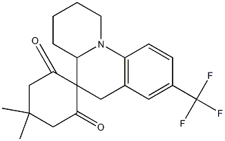 SPIRO[5,5-DIMETHYL-1,3-CYCLOHEXANEDIONE-2,5'-(8-(TRIFLUOROMETHYL)-2,3,4,4A,5,6-HEXAHYDRO-1H-PYRIDO[1,2-A]QUINOLINE)] 结构式