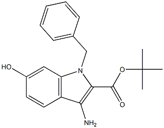 3-AMINO-1-BENZYL-6-HYDROXY-1H-INDOLE-2-CARBOXYLIC ACID TERT-BUTYL ESTER 结构式