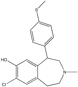 7-CHLORO-8-HYDROXY-3-METHYL-1-(4-METHYLTHIOPHENYL)-2,3,4,5-TETRAHYDRO-1H-3-BENZAZEPINE 结构式