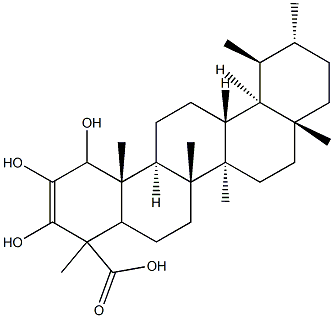 2A,3A,24-TRIHYDROXY-12-URSEN-28-OIC ACID 结构式