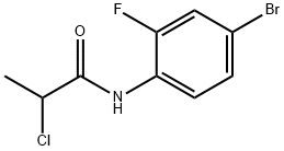 N-(4-溴-2-氟-苯基)-2-氯-丙酰胺 结构式