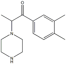 1-(3,4-DIMETHYLPHENYL)-2-PIPERAZIN-1-YLPROPAN-1-ONE 结构式